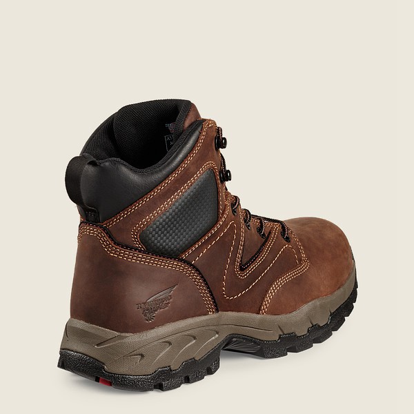 Red Wing Hiking Boots Mens Brown/Black - Truhiker - 6-inch Safety Toe - 7491068-NO